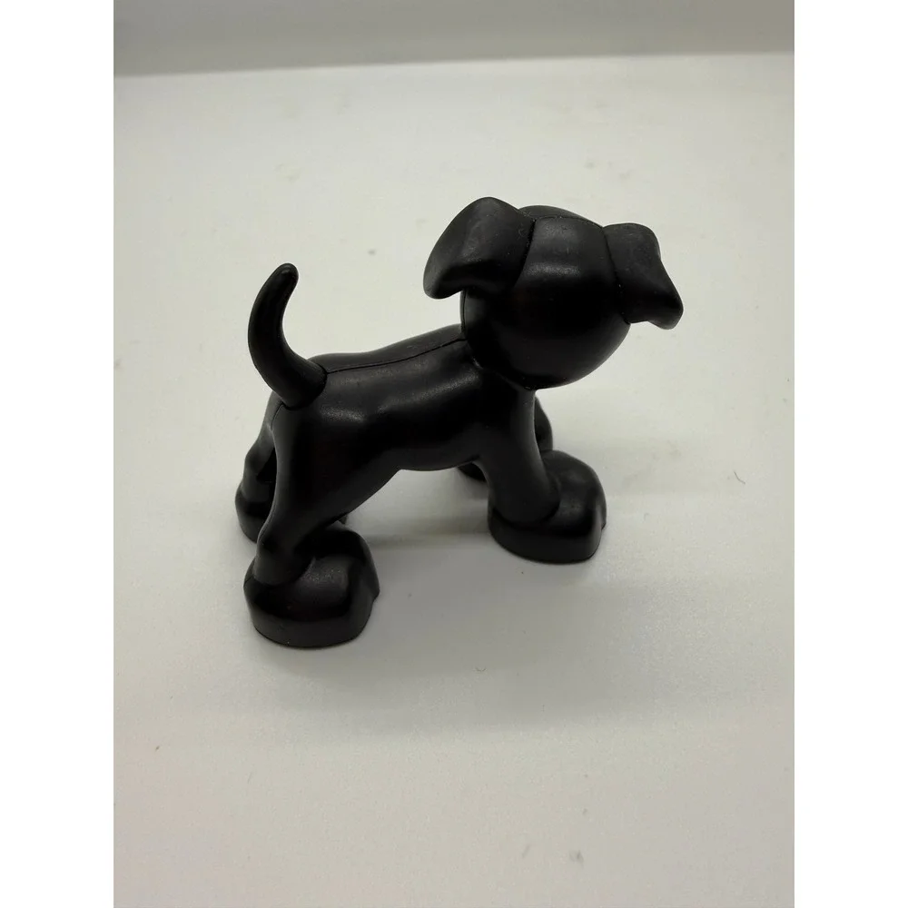 LEGO Duplo Black‎ Puppy Dog Figure Tan Face Markings Animal 543J8 Replacement